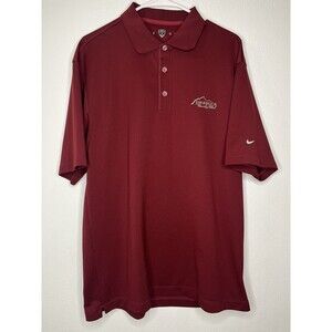 Nike Golf Standard Fit Polo Shirt Size Men’s Large L Dark Red Logo Embroidered